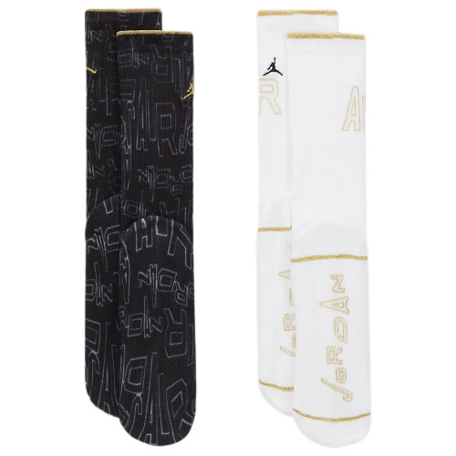 Jordan Παιδικές κάλτσες Black & Gold 2 pairs